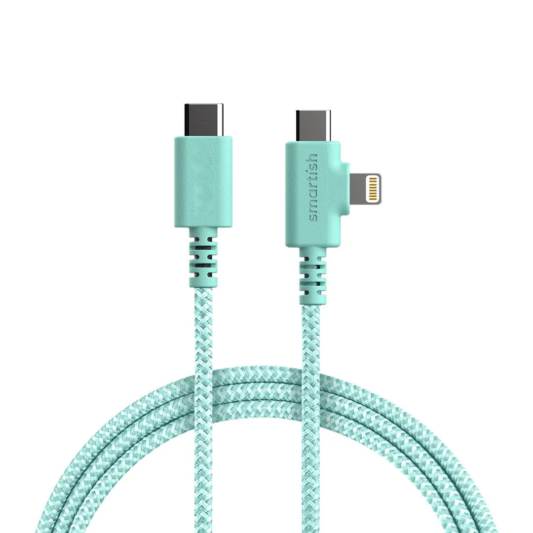 Crown Joule - Lightning Fast Charging Cable - 6ft - USB-C to USB-C and Lightning - Image 2