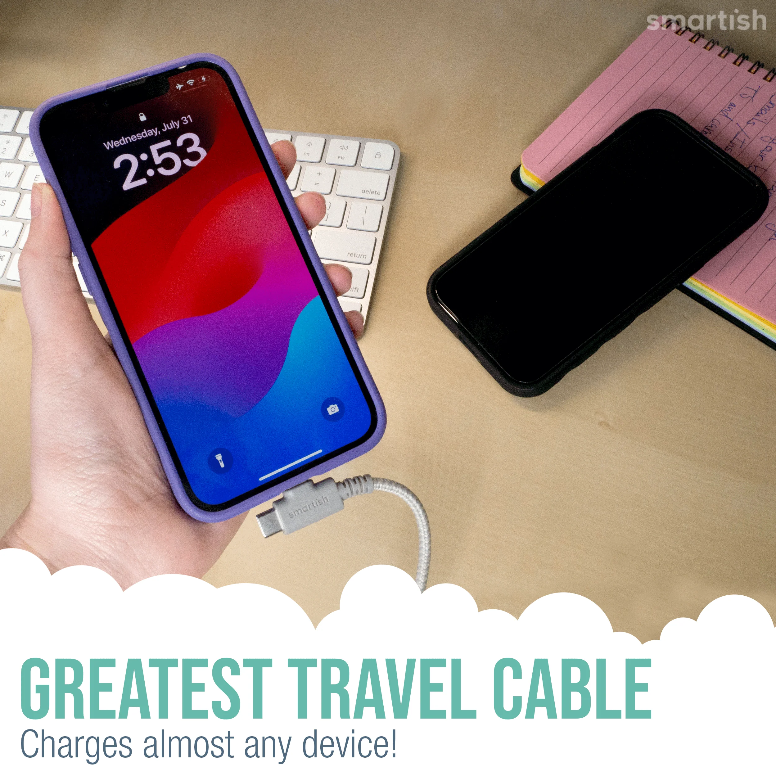 Crown Joule - Lightning Fast Charging Cable - 6ft - USB-C to USB-C and Lightning - Image 6