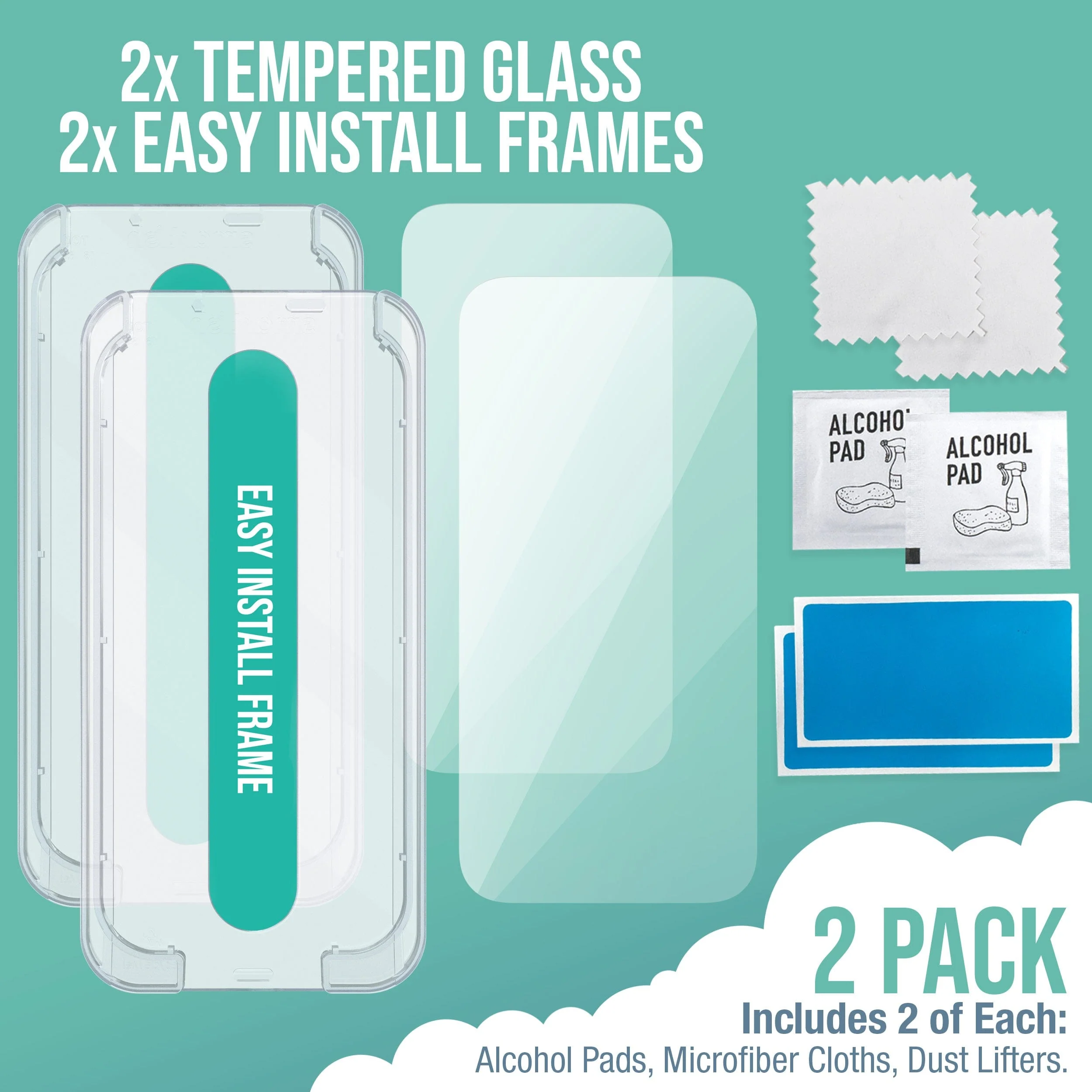 Tuff Sheet - Tempered Glass Screen Protector (2-Pack) for iPhone 16 Plus - Image 10