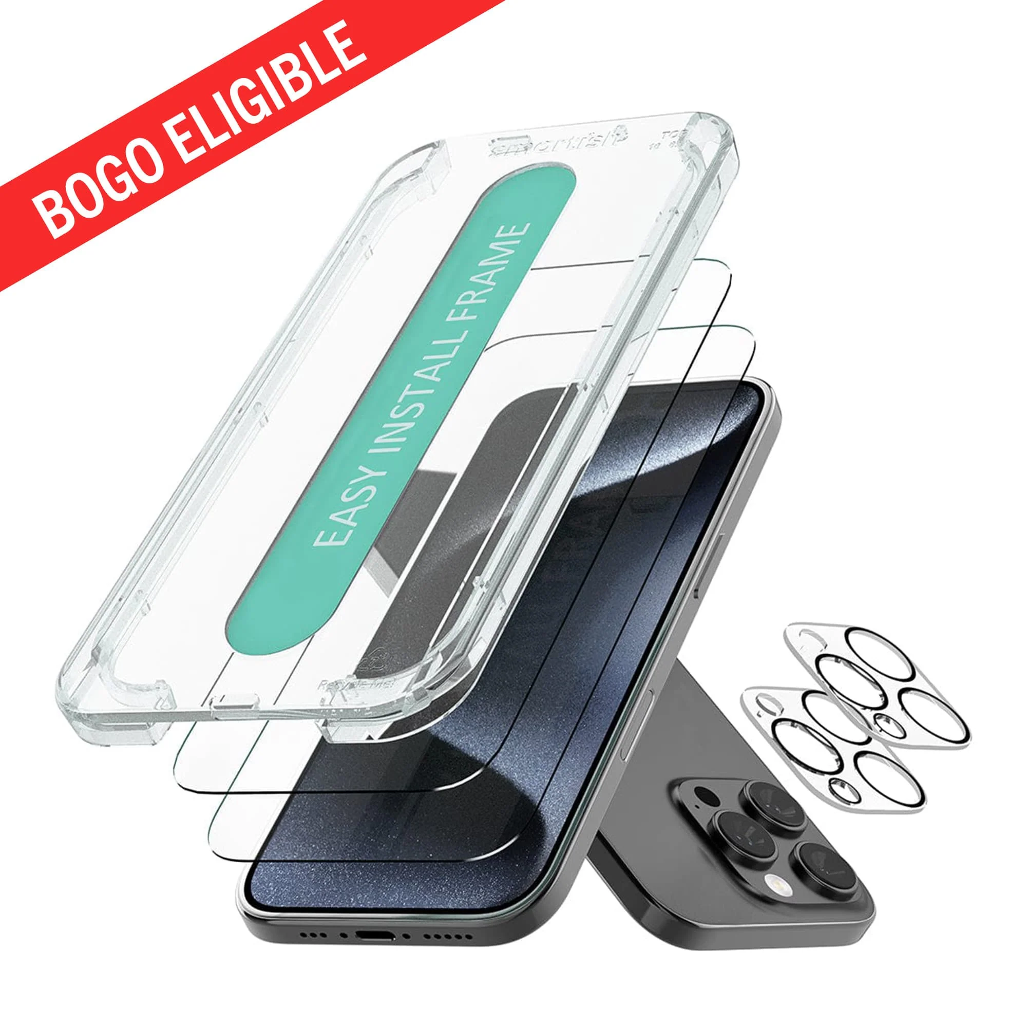 Tuff Sheet + Camera Lens Protectors - Tempered Glass Screen Protector (2-Pack) for iPhone 16 Pro Max