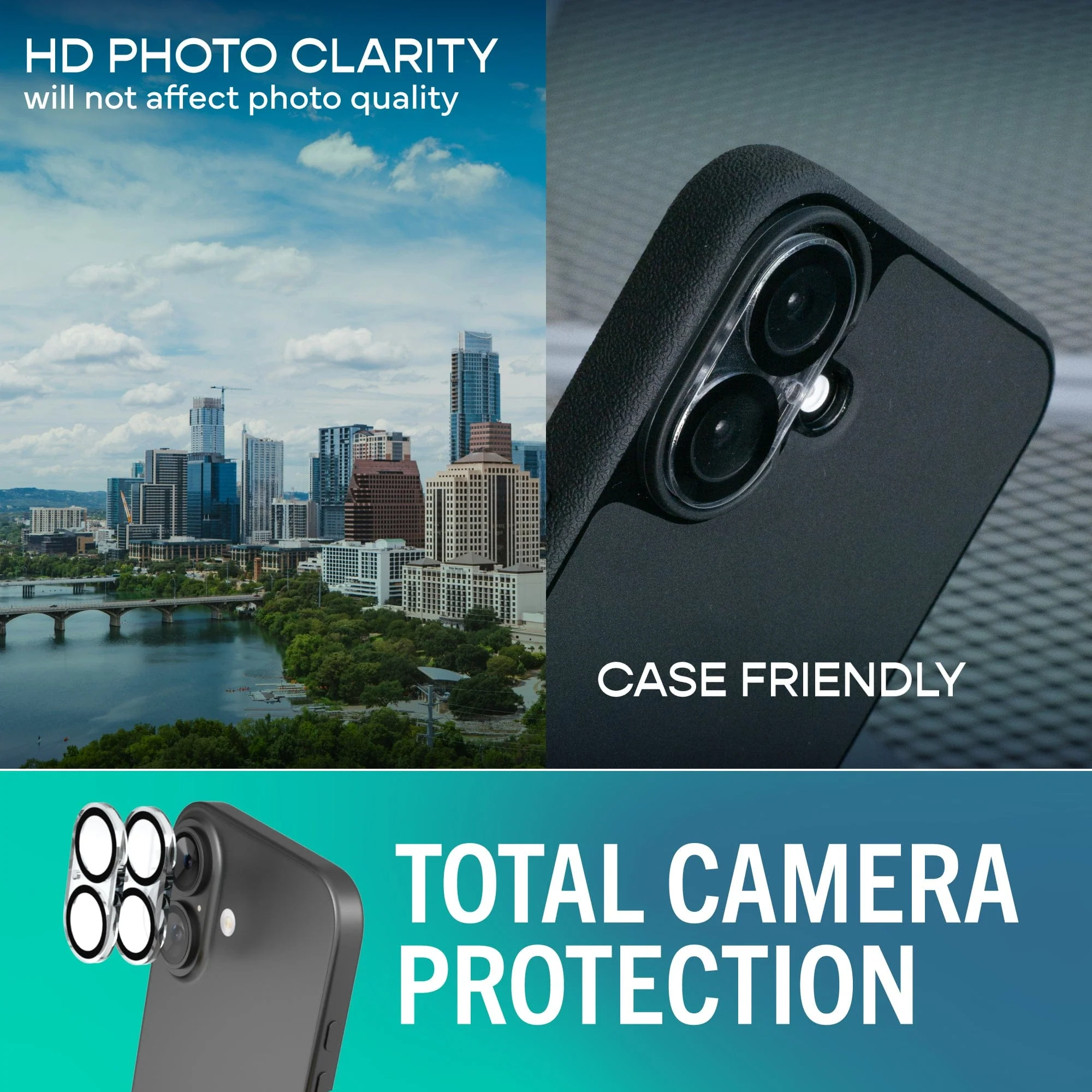 Tuff Sheet + Camera Lens Protectors - Tempered Glass Screen Protector (2-Pack) for iPhone 17 - Image 4
