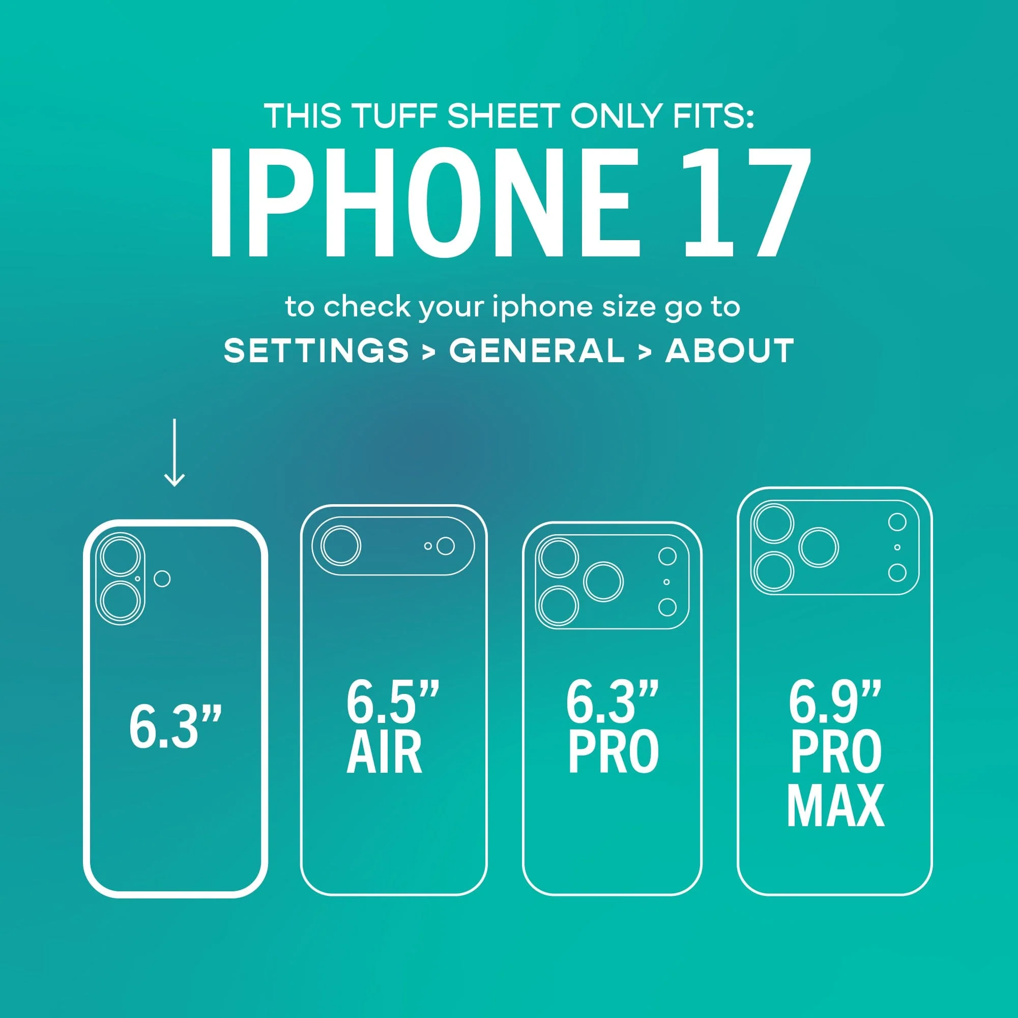Tuff Sheet + Camera Lens Protectors - Tempered Glass Screen Protector (2-Pack) for iPhone 17 - Image 6