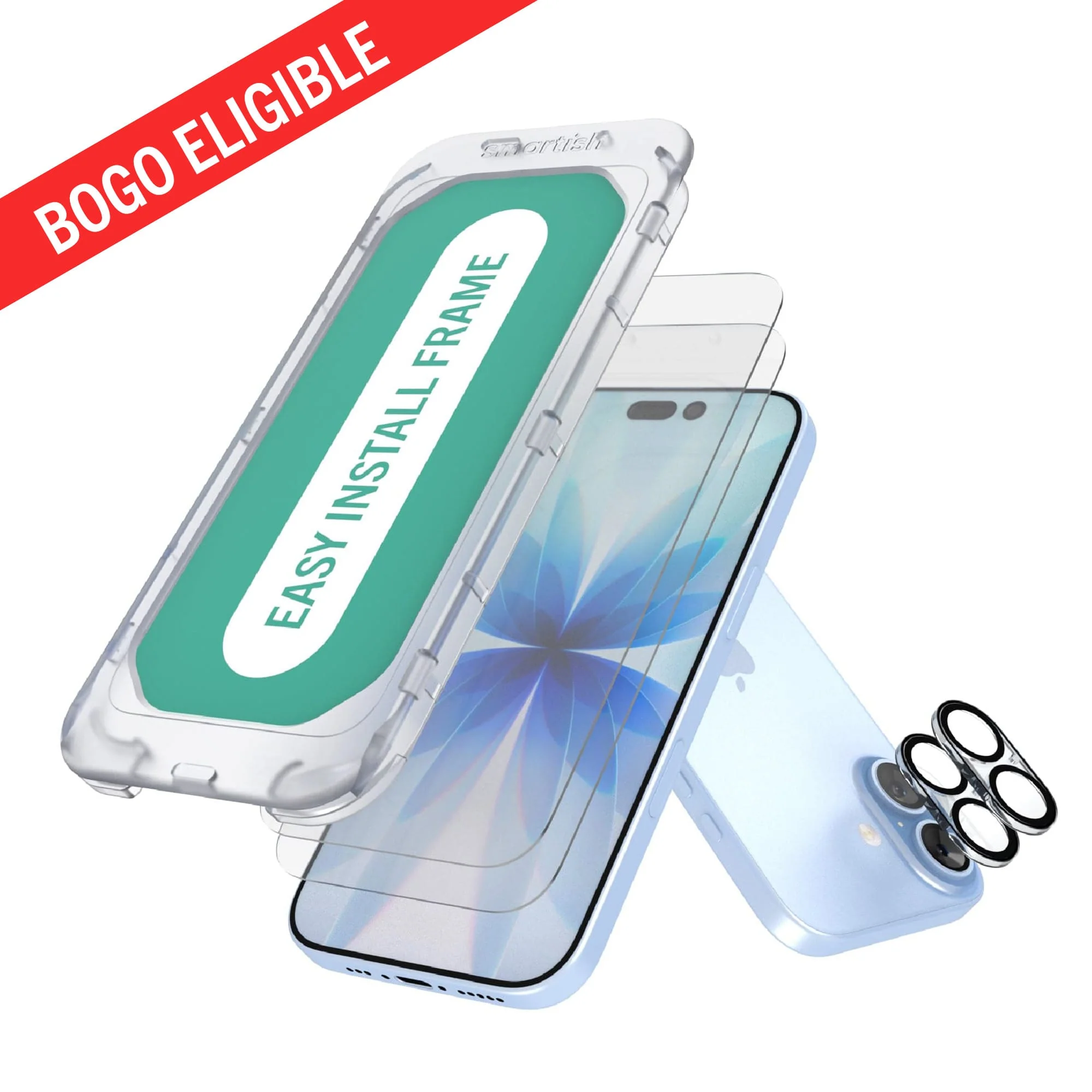 Tuff Sheet + Camera Lens Protectors - Tempered Glass Screen Protector (2-Pack) for iPhone 17 - Image 9