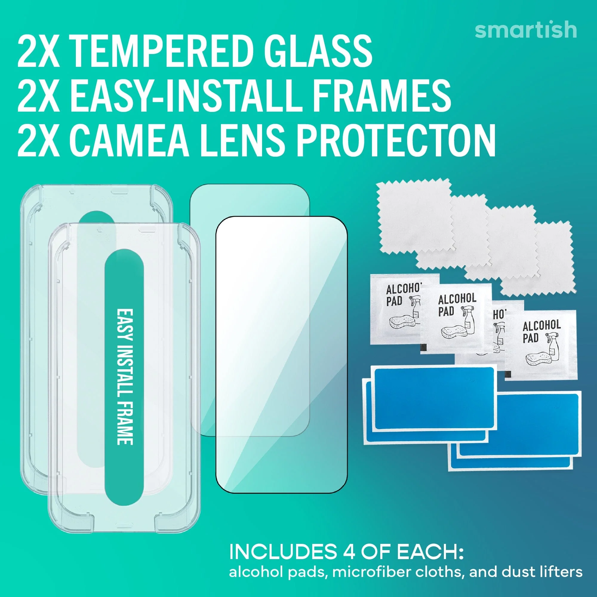 Tuff Sheet + Camera Lens Protectors - Tempered Glass Screen Protector (2-Pack) for iPhone 17 Pro Max - Image 7