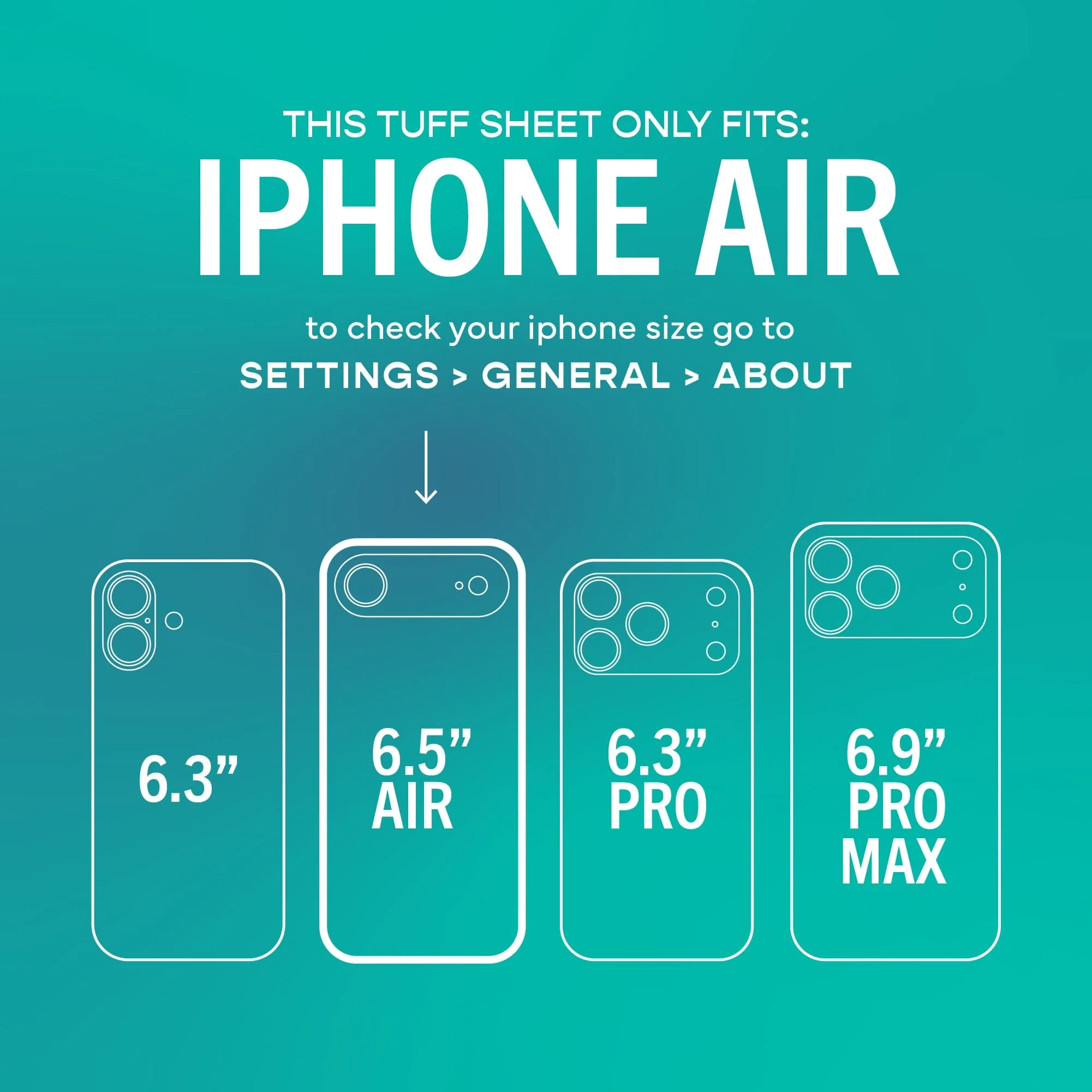 Tuff Sheet + Camera Lens Protectors - Tempered Glass Screen Protector (2-Pack) for iPhone Air - Image 13