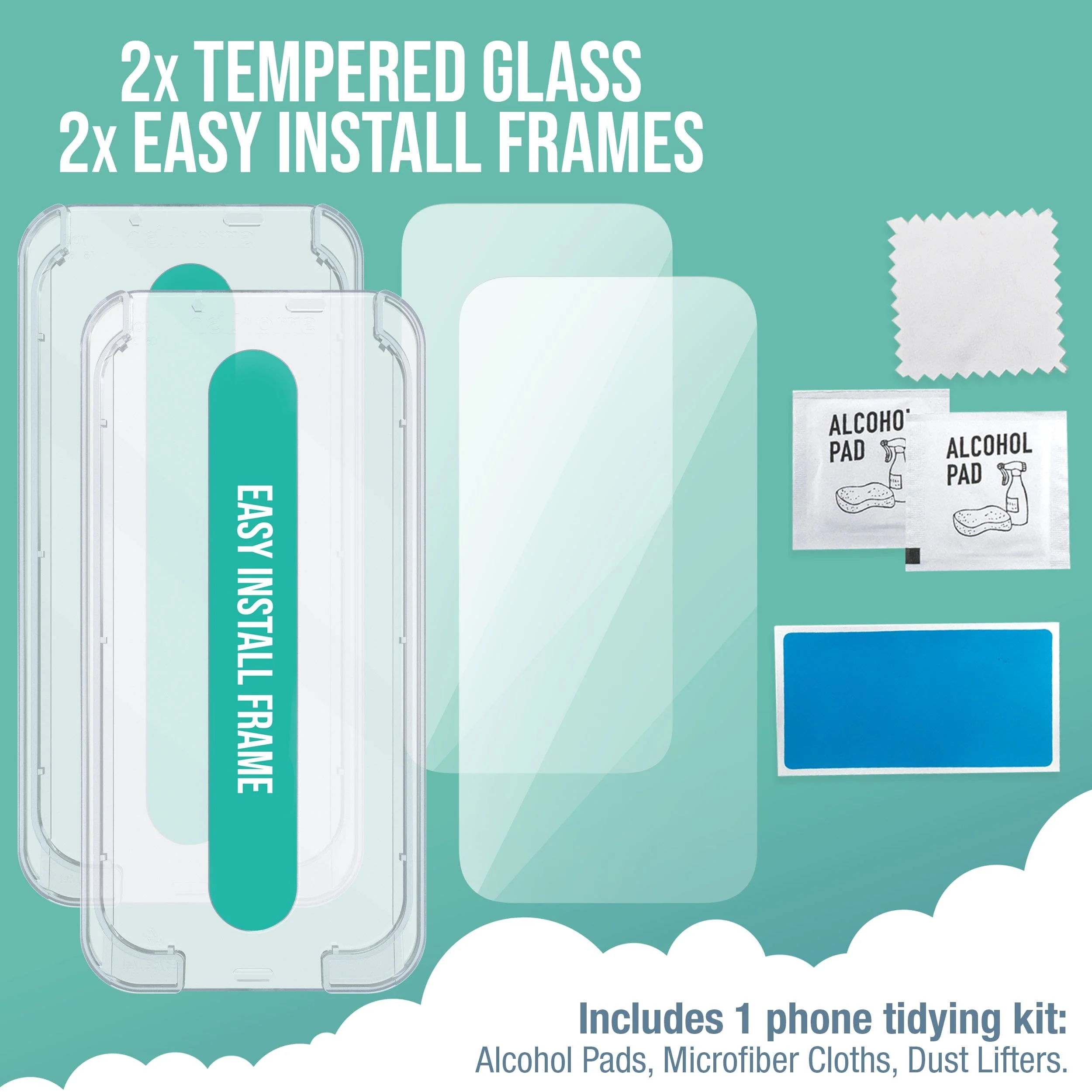 Tuff Sheet - Tempered Glass Screen Protector (2-Pack) for iPhone 15 Plus - Image 5